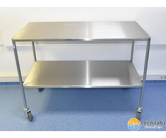 2-tray stainless steel table