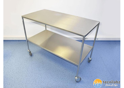 2-tray stainless steel table - 2/2
